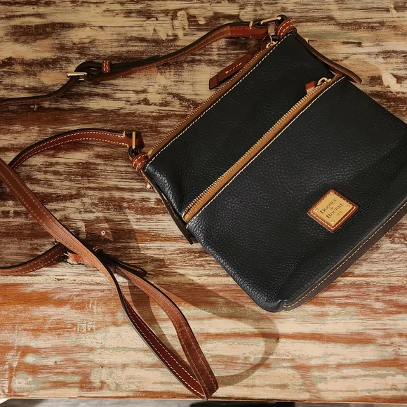 Dooney & Bourke Pebble Grain Letter Carrier Crossbody Midnight Blue - Picture 12 of 16